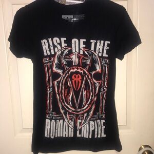 WWE Authentic Roman Reigns Woman’s Rise of the Roman Empire Tee Black Size Small
